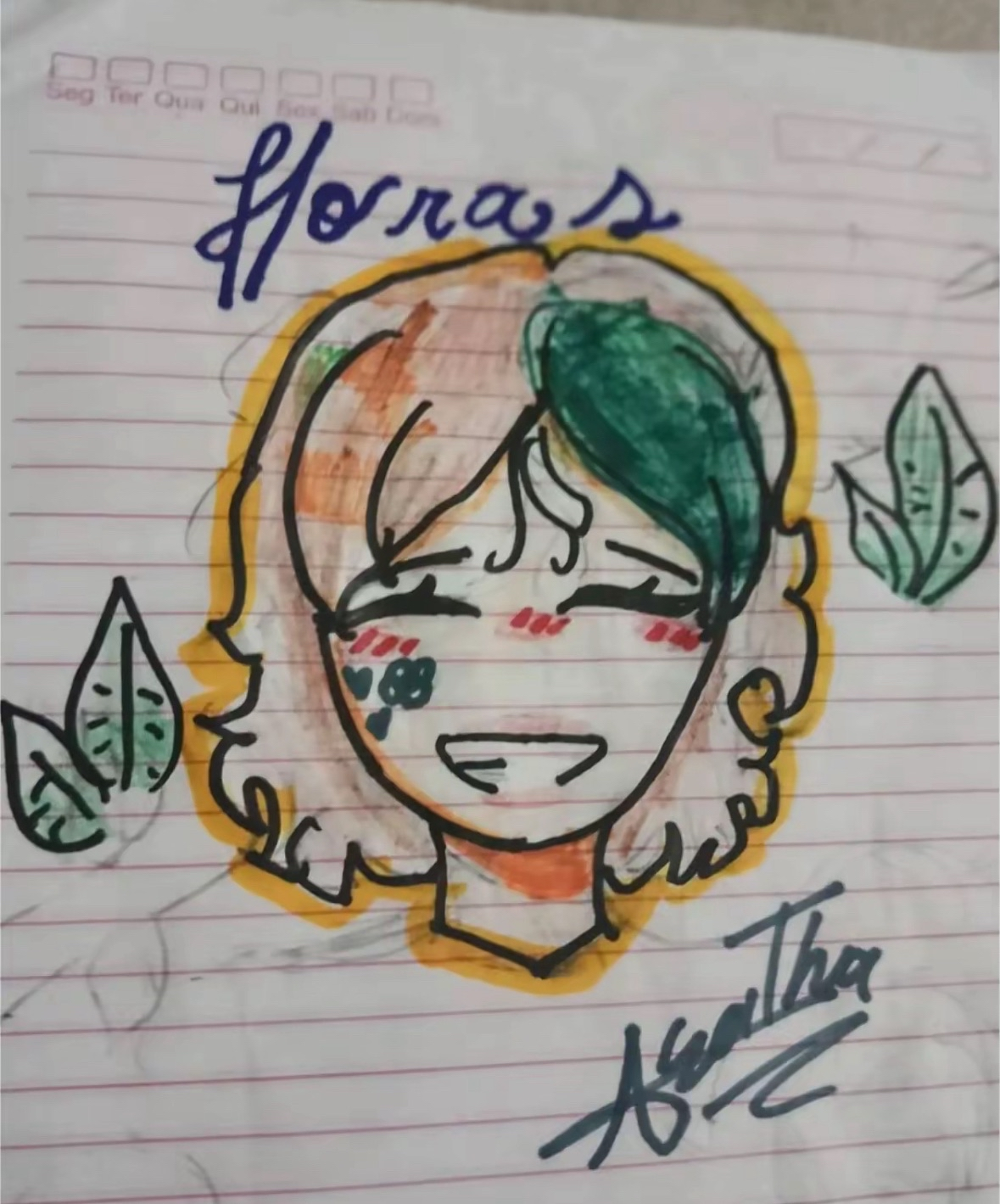 Ilustração feita pelas mãos da Agatha / Tiktok: vick_arts12